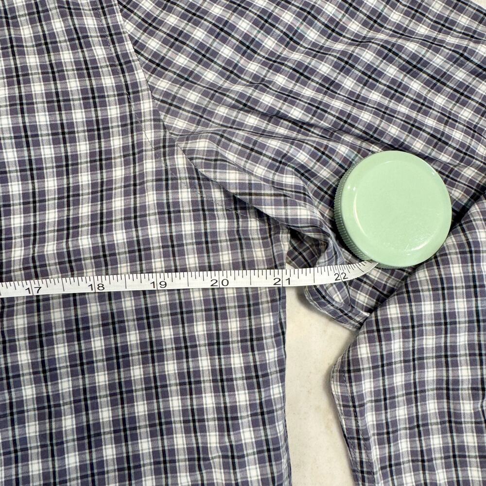 J Press Tartan Button Down Shirt Men's XL Purple Blue Cotton Heritage Plaid - Picture 16 of 16